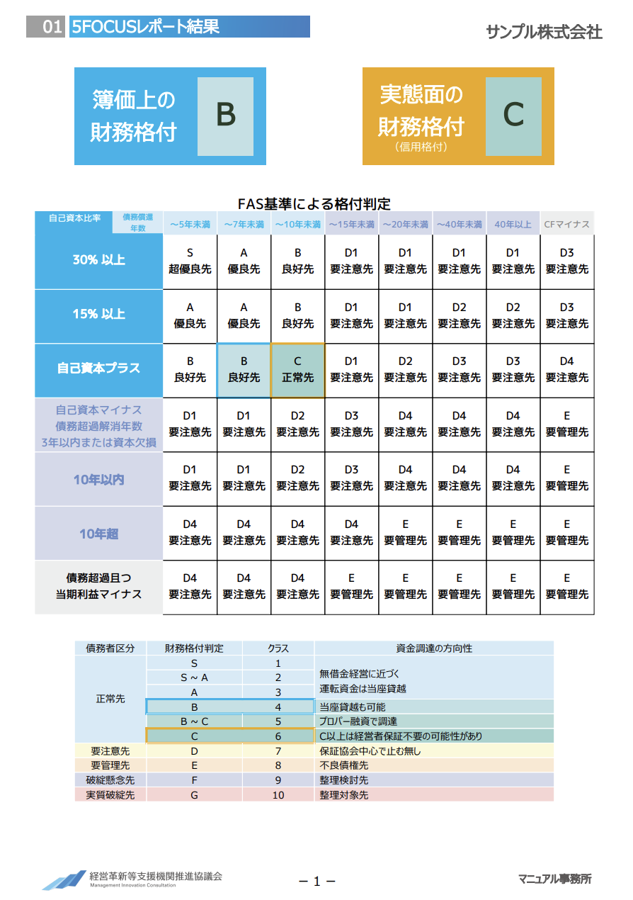 5FOCUSレポート（サンプル）｜経営革新等支援機関推進協議会